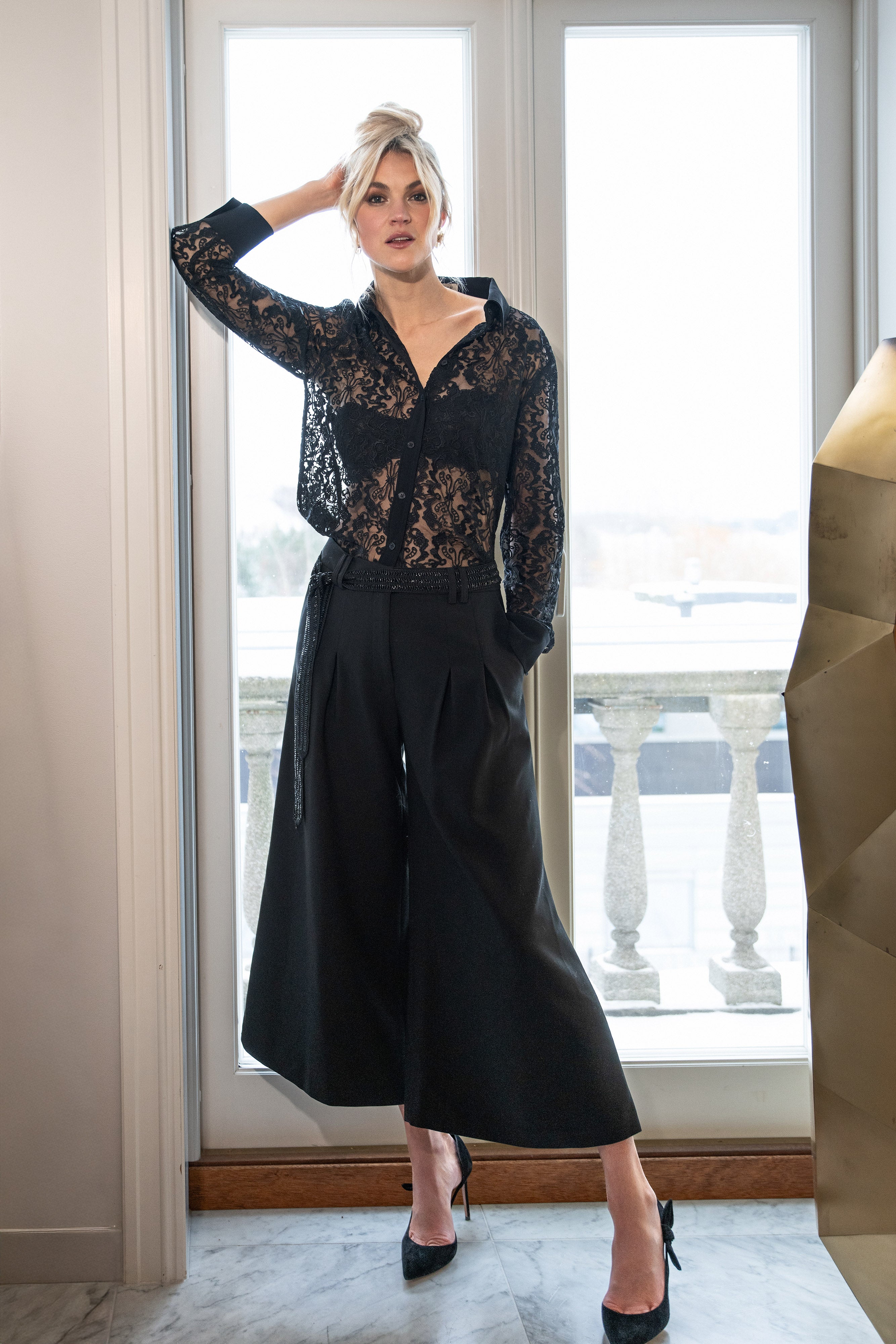 Close to my heart Zoey lace blouse Blouse Black