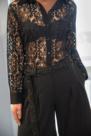 Close to my heart Zoey lace blouse Blouse Black