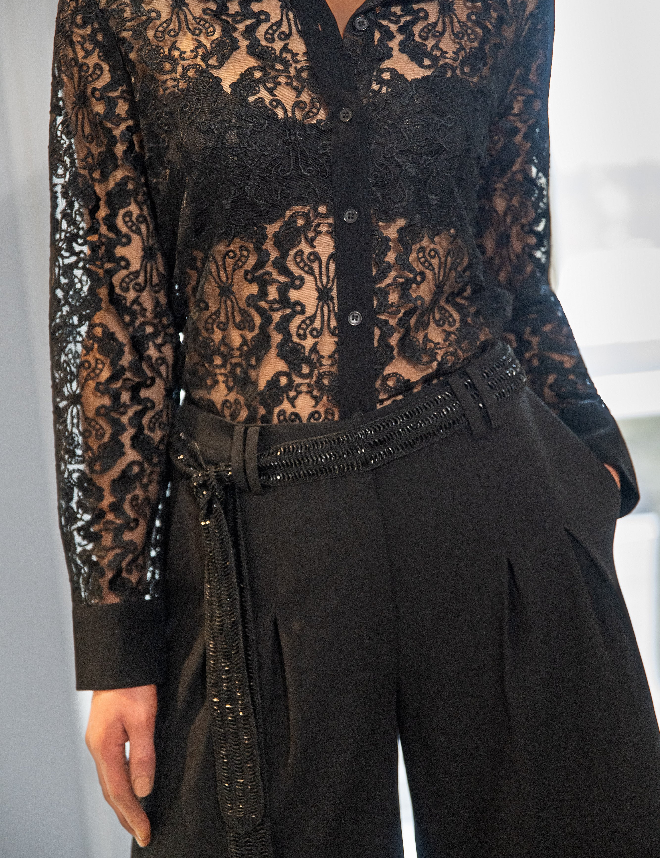 Close to my heart Zoey lace blouse Blouse Black
