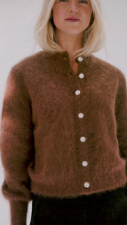 Close to my heart Sonia mohair cardigan Cardigan Chocolate