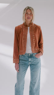 Close to my heart Bounty fløyelsjakke dame, kort Jackets Brick