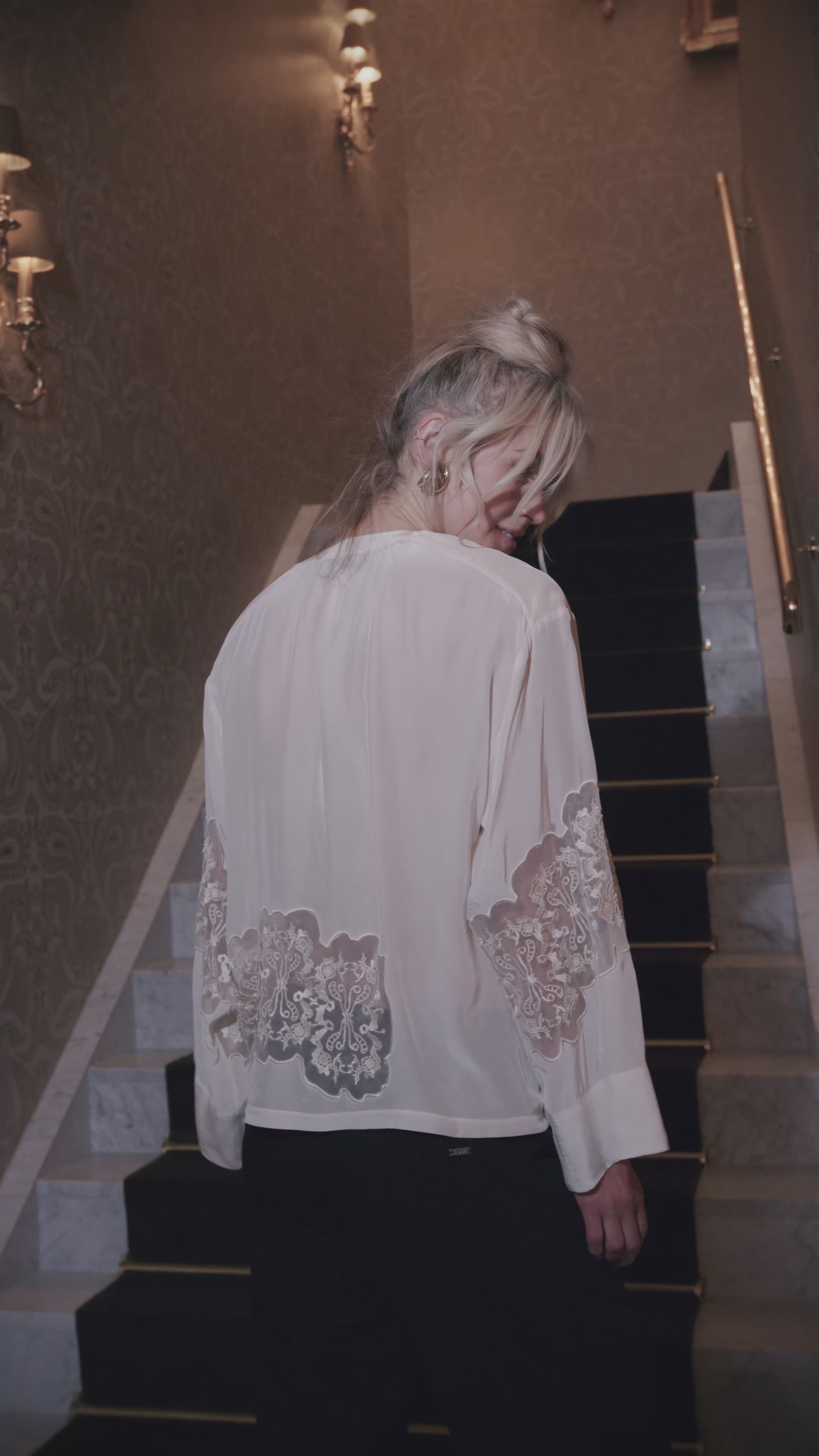 Close to my heart Isabel selskap bluse Blouse Black